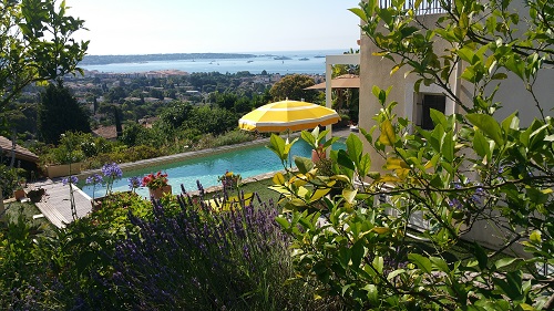 Piscine et vue mer